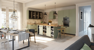 La amplitud ofrece la libertad necesaria para disfrutar de la convivencia en el hogar. El concepto de cocina abierta al salón hace que podamos disfrutar de momentos únicos en la cocina con la compañía de los demás.