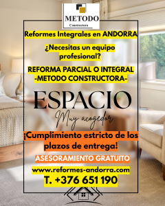 En Método Constructora somos especialistas en reformas integrales y parciales, con un compromiso firme: ✅ Cumplimiento estricto de los plazos de entrega ✅ Asesoramiento gratuito y personalizado ✅ Calidad y confianza en cada detalle.